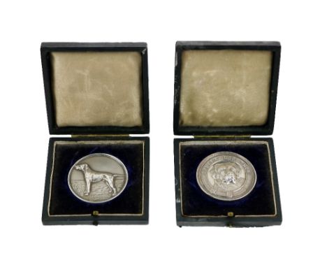 Medals: Canine Interest:&nbsp;Crufts Dog Show - won by Cabra Olive - Irish Trophy 1906," cased; also another Medal&nbsp;The P