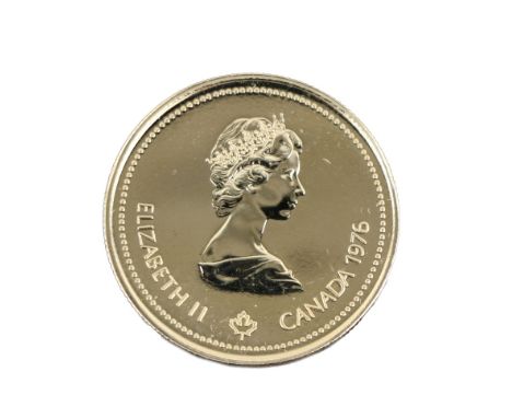Gold Coin: A commemorative 14ct $100 gold Coin, (approx. 13.3gms) issued for the Montreal 1976 Olympics, in presentation case