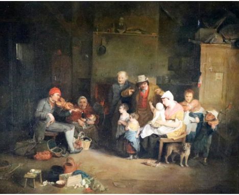David Wilkie &nbsp;(1785-1841) (After) “The Blind Fiddler (1806),” a copy made c 1810, O.O.C., &nbsp;approx.. 61cms x 74cms (