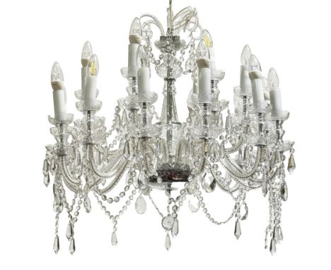 A fine quality Marie Theresa 18 light crystal Chandelier, with ornate beads and drops, approx. 74cms high (27"). (1)