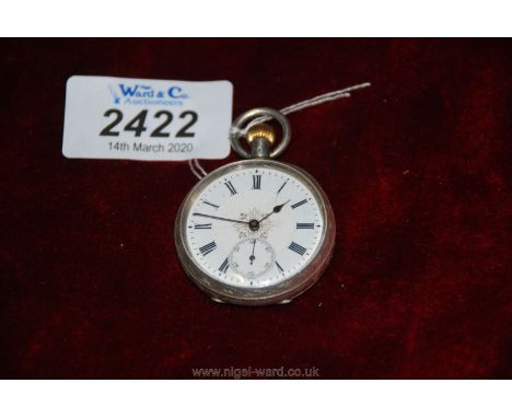 A 935 Silver Benson ladies Watch with lever movement, warranted to Queen Victoria, button wound and pin set hands. Dated 1907