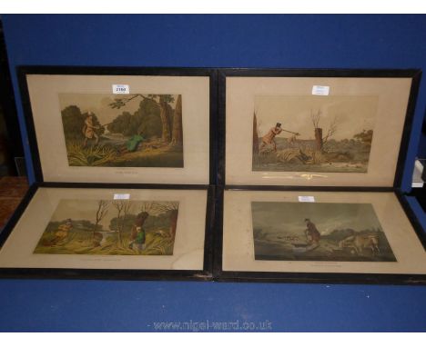 Four Alken Prints of hunting, shooting, etc.