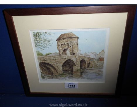 A limited edition framed Print of Monnow Bridge.