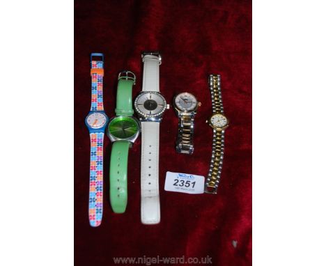 Five watches including Swatch, Rotary, Ted Baker etc.