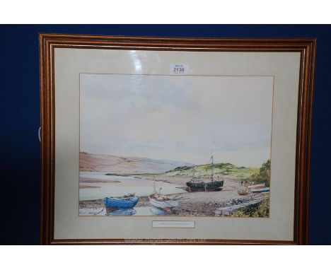 A framed Print of The River Teifi below Cardigan, by Brian Hayes.