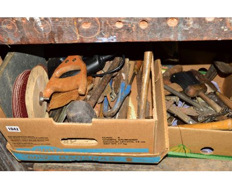 THREE BOXES OF VINTAGE HAND TOOLS