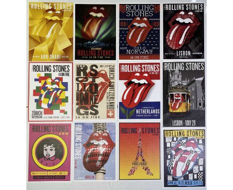 21 printer-proof Rolling Stones posters produced for the 2014 'On Fire' tour. Each approx 18x24". VF condition.