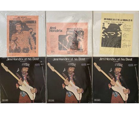 JIMI HENDRIX - LP PACK. A pack of 7 x LPs including private releases. Titles are Jimi Hendrix Live At The L.A. Forum 4-25-70 