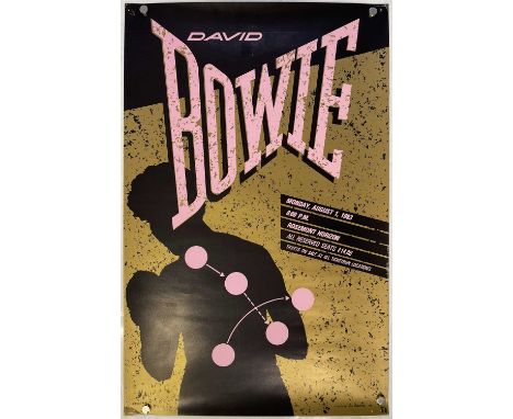 An original lithograph poster advertising David Bowie's appearance at the Rosemont Horizon, Illinois in August 1983. Rolled. 