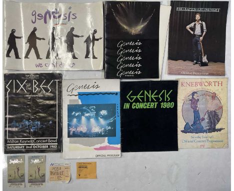 Seven concert programmes to inc Knebworth Midsummer Night's Dream with Genesis, Jefferson Starship, Devo and more (condition 