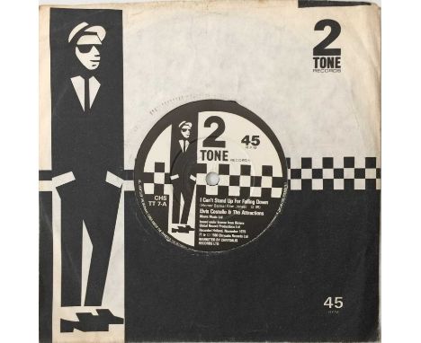 ELVIS COSTELLO &amp; THE ATTRACTIONS - I CAN'T STAND UP FOR FALLING DOWN 7" (UK 2 TONE ORIGINAL - CHS TT 7). A sought-after o