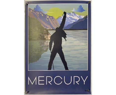 A lithograph poster, printed in 2021 to recognise what would have been Freddie Mercury's 75th birthday. Sold directly from th