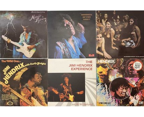 JIMI HENDRIX - LP PACK. A pack of 6 LPs. Titles are Electric Ladyland (2nd UK pressing, '2 record set', Ex+/VG+), In The West