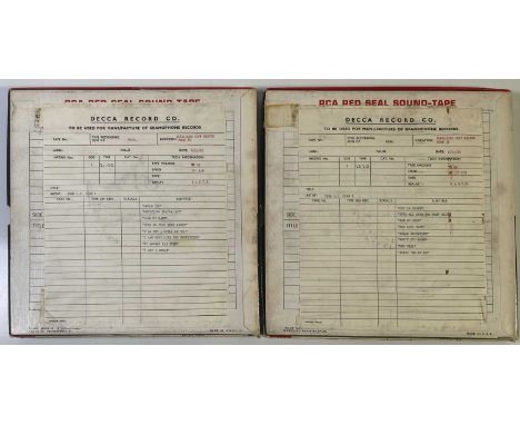 Two master tapes for 'Them' album 'The Angry Young Them' recorded 14th May 1965. Tape box has a Decca has handwritten informa