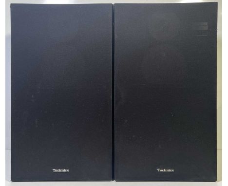 A pair of Technics SB-X500 speakers - Honeycomb disc speaker system.