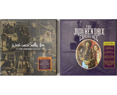 JIMI HENDRIX - LP BOX SETS. A collection of 2 box sets. Titles are The Jimi Hendrix Anthology - West Coast Seattle Boy (86977