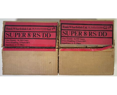A pair of Wharfedale Super 8/RS/DD speaker drivers in original packaging.