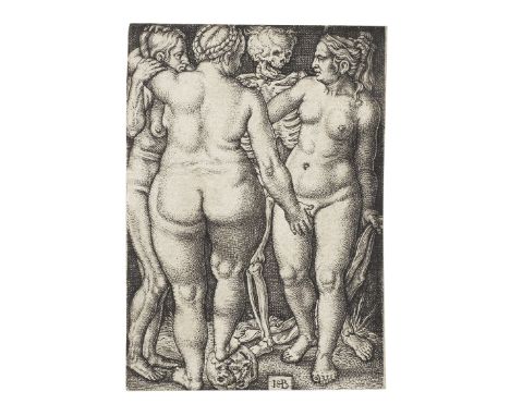 Hans Sebald Beham (German, 1500-1550)A Collection of eight Engravings Death and three nude Women, circa 1540, Patience, 1540,