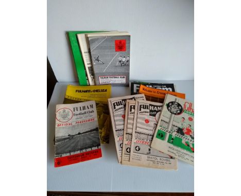 A selection of approximately 50-Fulham Football Club match programmes from the 40s, 50s, 60s and 70s; FA Cup final match prog