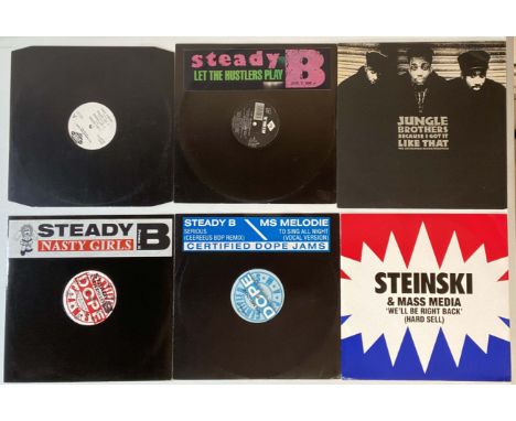 US ARTISTS HIP HOP 12" (BRITISH/EU PRESSINGS). Absolutely magic collection of around 66 x 12" from US artists on UK/EU labels