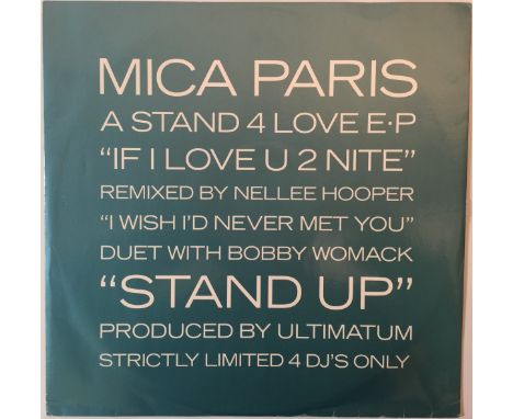 MICA PARIS - A STAND FOR LOVE EP (ORIGINAL UK PROMO - 12 BRWDJ 207). Super limited edition '4 DJ's Only' 12" EP from Mica Par