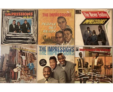 MALE LED SOUL/R&amp;B/FUNK - LPs. Hot grooves with these 40 choice LPs. Artists/titles are The Impressions (x19) inc. The Nev