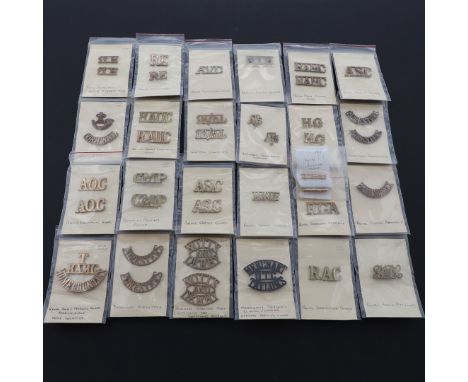 An extensive collection of Shoulder Titles to include: 16th/5th Lancers, Royal Armoured Corps, North Irish Horse, Royal Army 