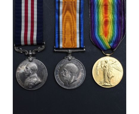 A Great War Trio comprising Military Medal named to 52628 Pte A.S. James 18/Glouc. R. War Medal and Victory Medal to R-18027 