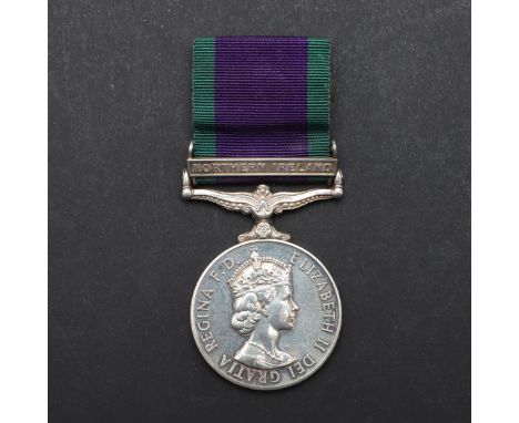 A General Service Medal General Service Medal 1962-2007 with Northern Ireland clasp named to Lieut S.D.J. De Hochepied-Larpen