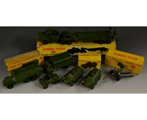 Dinky Supertoys - Military vehicles, 660 Tank Transporter, 676 Armored Personnel Carrier, 677 Armored Command Vehicle, 692 5.