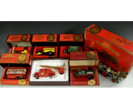 Matchbox Toys - Models of yesteryear 1929 Scammell 100 ton truck and trailer with G E R class  E4 2-4-0 locomotive;  others 1