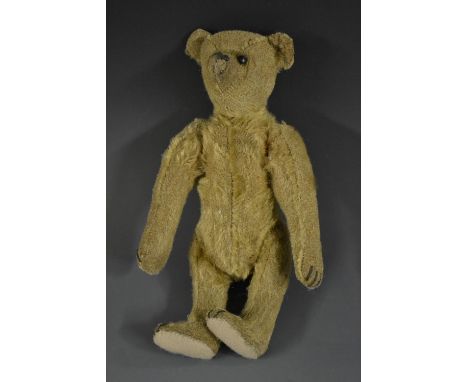 Steiff -  early 20th century miniature Teddy Bear, mohair body, pionted snout, hand stitched nose, black eyes, four stitched 