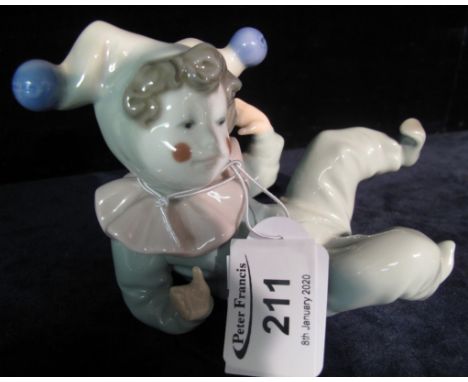 Nao porcelain figure of a gamboling juvenile clown, printed marks.(B.P. 24% incl. VAT)