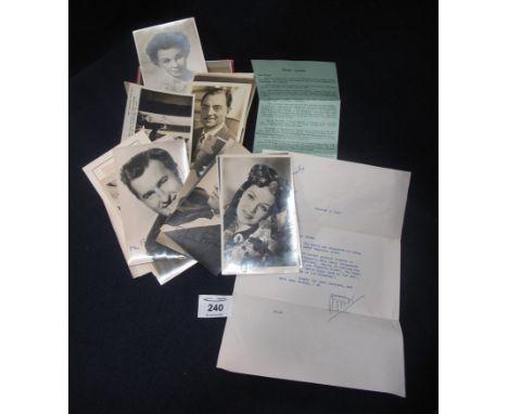 Collection of 1940s and '50s film star portrait postcards, some with facsimile signatures including: Stewart Granger; Bing Cr