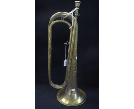 Large French brass military bugle. (B.P. 24% incl. VAT)