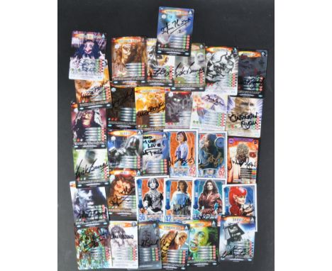 Doctor Who - Classic Series - a collection of x32 Official Dr Who Trading Cards, each signed to the front by an actor from th