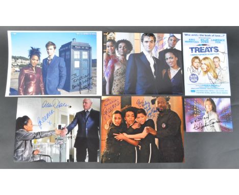 Doctor Who - Main Cast - a collection of assorted signed photos and autographs relating to the series, to include: Freema Ayg