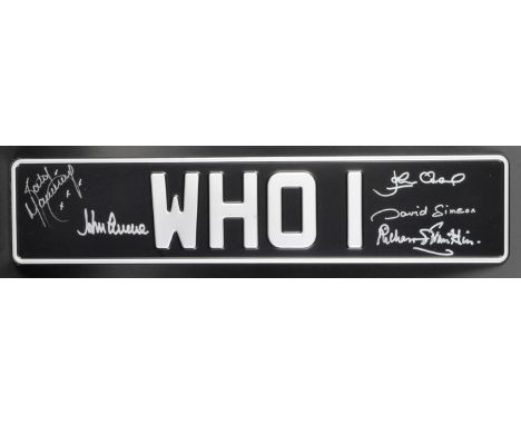 Doctor Who - The Daemons - Prop Replica - a full size 1/1 scale ' Who I ' replica number plate from Dr Who's car Bessie. Auto