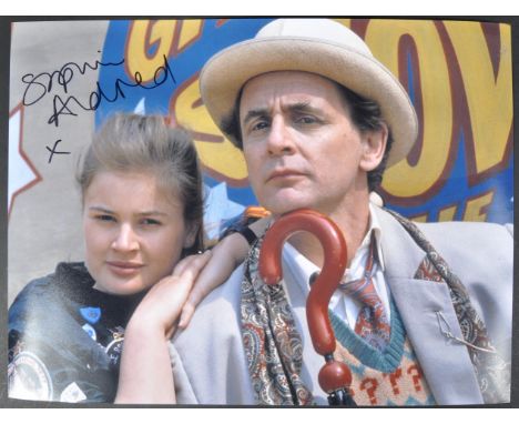 Doctor Who - Sophie Aldred (Ace) - autographed large format 16x12" colour photograph showing her alongside Sylvester McCoy. S