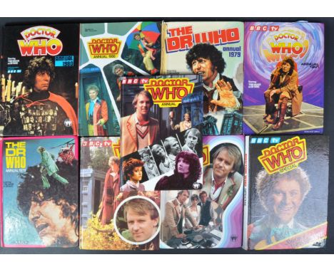 Doctor Who - a collection of x9 original vintage classic Dr Who annuals. Includes; 1980, 1986, 1979, 1981, 1978, Doctor Who S