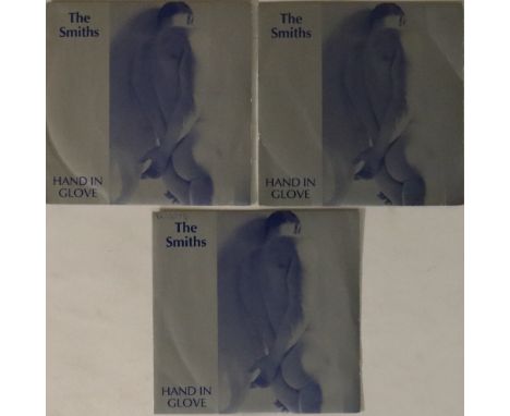 THE SMITHS - HAND IN GLOVE - UK 7" PRESSING COLLECTION. A true collectors' pack here with 3 variant original UK pressings of 