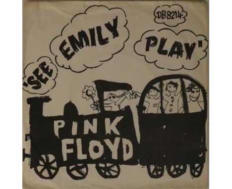 THE PINK FLOYD - SEE EMILY PLAY 7" (ORIGINAL COMPLETE SWEDISH PICTURE SLEEVE - COLUMBIA DB 8214 - ALSO WITH DANISH PICTURE SL
