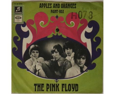 THE PINK FLOYD - APPLES AND ORANGES C/W PAINT-BOX - ORIGINAL GERMAN PICTURE SLEEVE 7" (COLUMBIA C 23 674). The super scarce o
