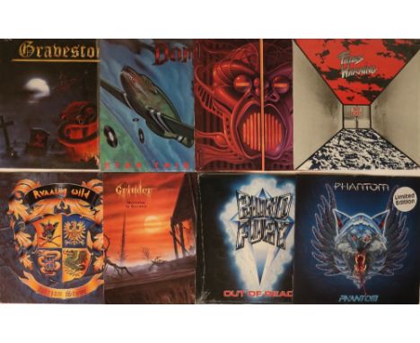 HEAVY METAL / THRASH / DEATH METAL - LPs. Shakin' bundle of 28 x LPs. Artists/titles include Gravestone - Back To Attach (BRC