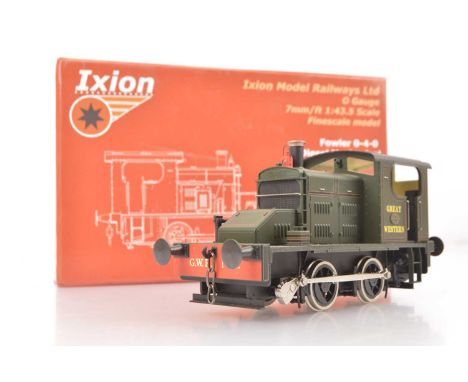 V Ixion Model Railways Ltd 0 Gauge Fowler 0-4-0 GWR green Diesel Shunting Locomotive, in lined green, No 1 , in original box,