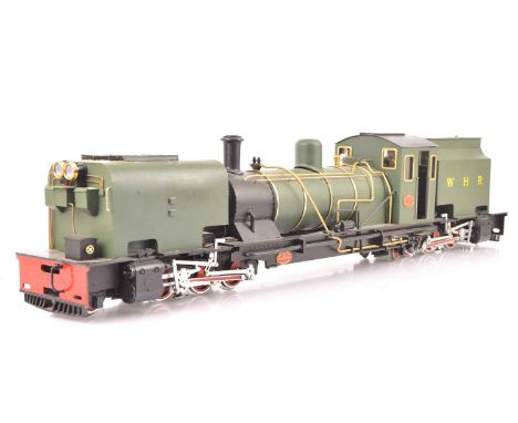 An LGB-based G scale (gauge 1) Welsh Highland Railway Beyer-Garratt 2-6-2 + 2-6-2T Locomotive, with twin LGB 6-wheel power un