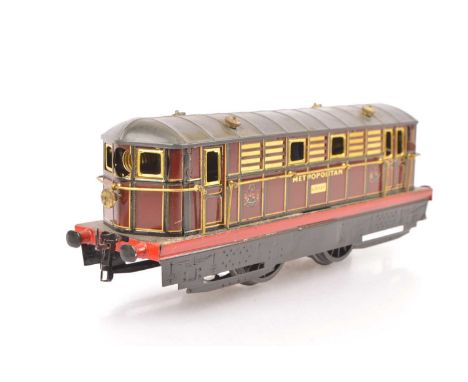 A Hornby 0 Gauge 6-volt 'Metropolitan' Electric Locomotive,  a later 6v version with internal brushes in lithographed 'Met' c