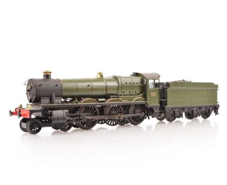 A repainted Lionel 0 Gauge 3-Rail Harry Potter's 'Hogwart's Castle'' Locomotive in BR green renamed 6954 'Lotherton Hall', mo