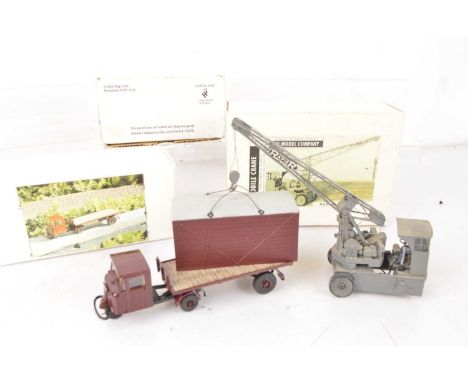 V The Model Company New Zealand 0 Gauge kitbuilt Mobile Crane Bygone Age mechanical Horse and maroon Container (3) 1933 Ranso