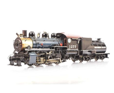 A Gauge 1 (10mm scale) live steam American Southern Pacific 0-6-0 'Switcher' Locomotive and Tender by Accucraft, with built-i